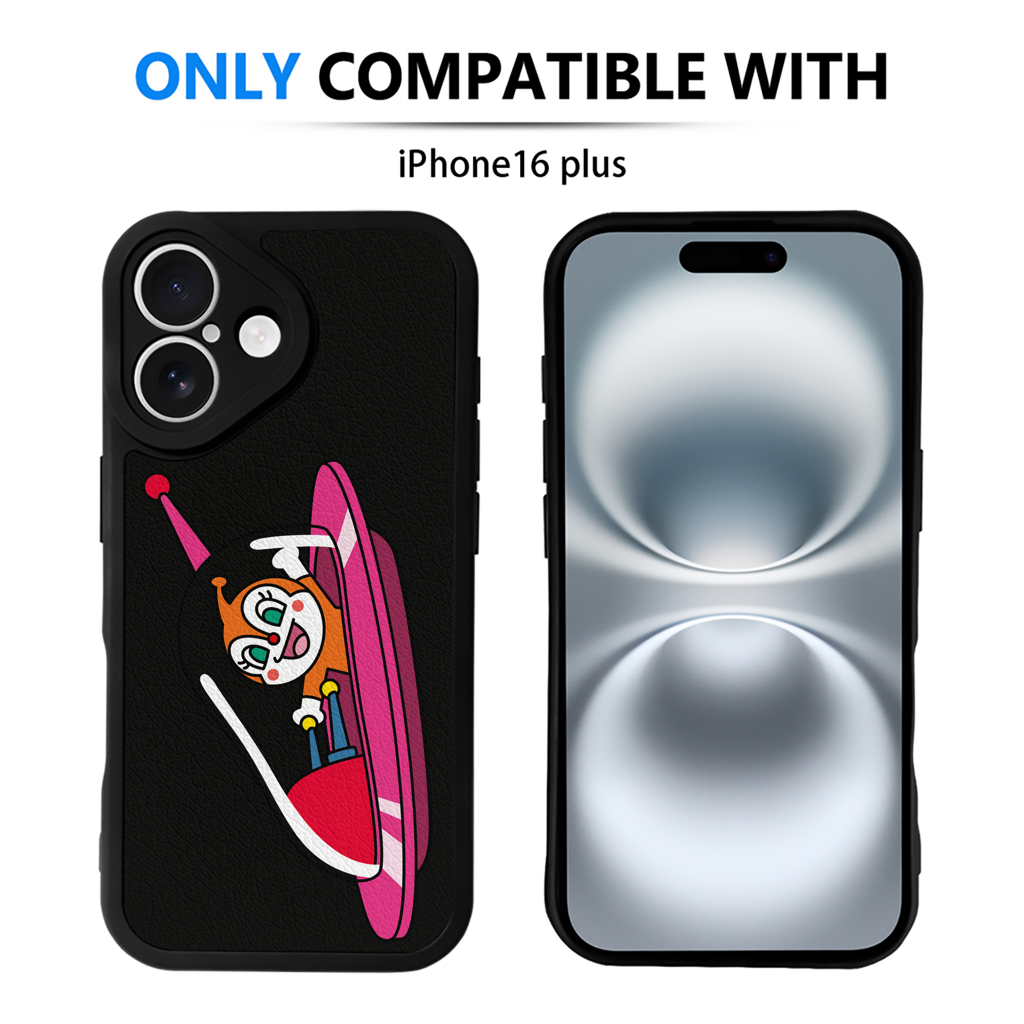 （画像用） アンパンマン Anpanman 【iPhone 16シリーズ対応】シリコンスマホケース（レザー調） 材質：シリコン